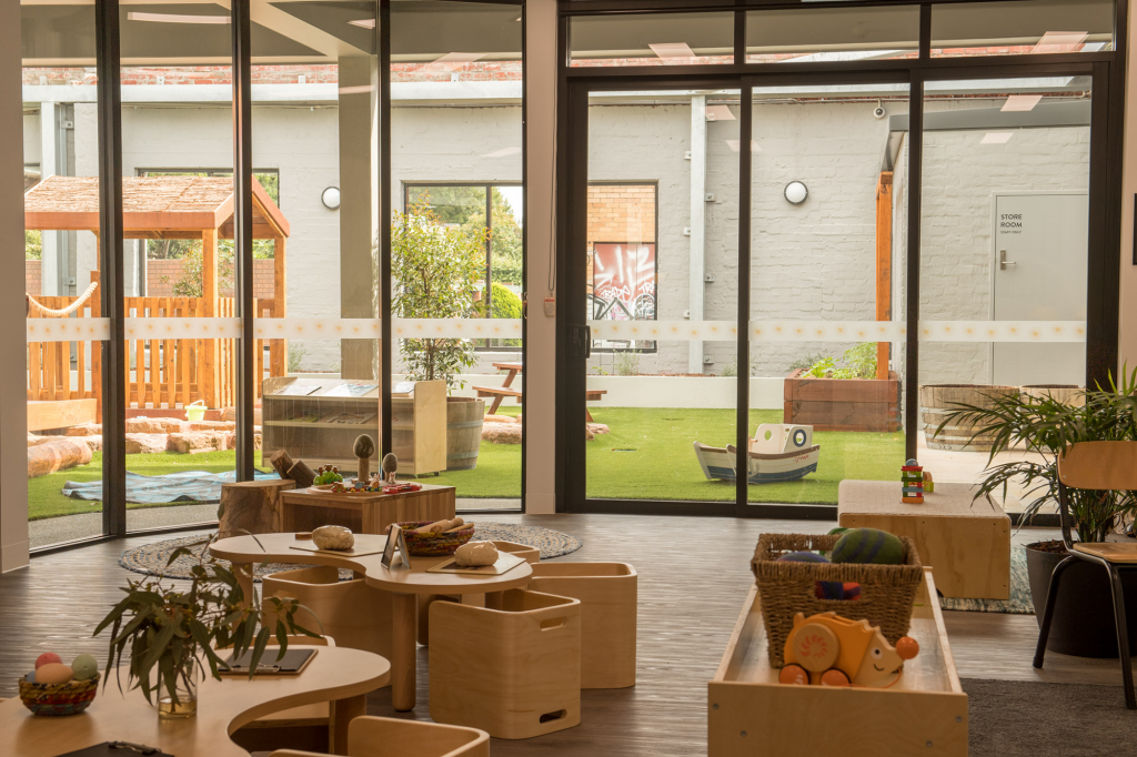 Childcare Centre Toddlers Room looking out to outdoor play space at Fitzroy ELC